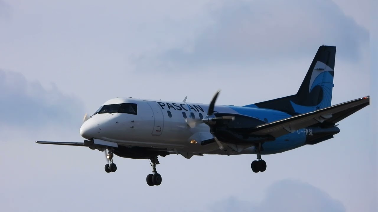 Pascan Aviation Saab 340 C-FKSL Landing Runway 24