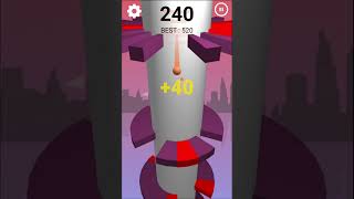 Helix jump gameplay by Google play score 400+ #android #gaming #funny #shorts #viral