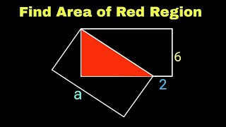 Find Area of the Red Shaded Region (Right Triangle)