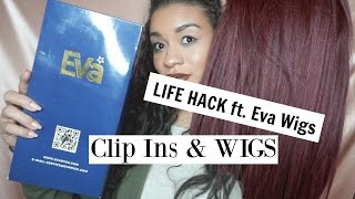 THIN HAIR EXTENSIONS HACK ft. Eva Wigs| Clip-in Extensions