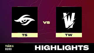HIGHLIGHT | TS vs TW | VCS 2024 MÙA XUÂN - Tuần 6 | 03.03.024