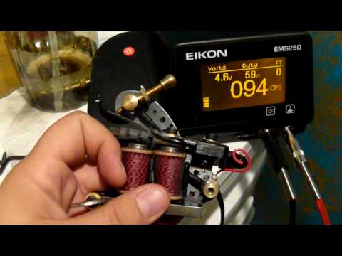 how to tune or set up of a tattoo machine for lining or shading