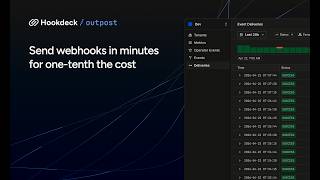 Hookdeck Outpost demo - Reliable infrastructure for sending webhooks