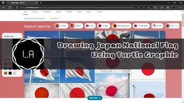How to code Japan National Flag by using Python Turtle Graphic