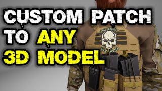 How to add a custom military patch to any 3d Character. Unreal Engine Tutorial.