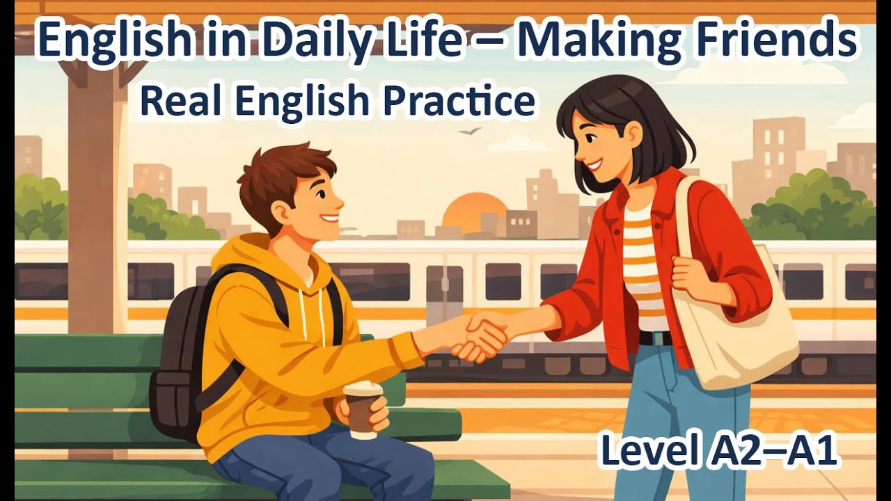 English in Daily Life – Making Friends | Real English Practice | A1–A2