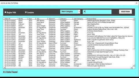 PENCARIAN TEXTBOX DENGAN SISTEM BEGINS WITH DAN CONTAINS | EXCEL & VBA TUTORIAL