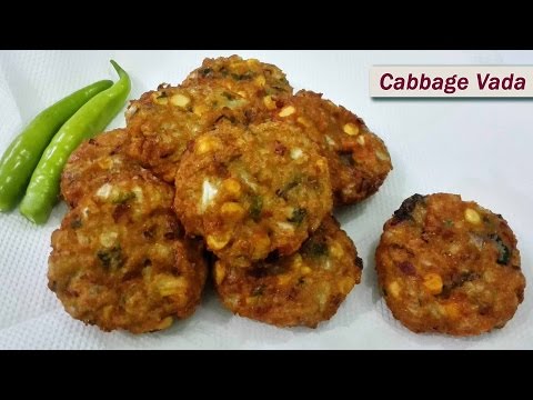 Cabbage Vada Recipe | How To Make Cabbage Dal Vada | Cabbage Dal Vada