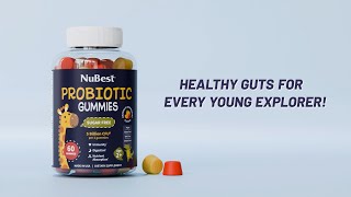 NuBest Probiotic Gummies - Vegan, sugar-free formula for healthy gut and digestion