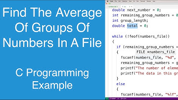 Vind het gemiddelde van groepen getallen in een bestand | C-programmeervoorbeeld