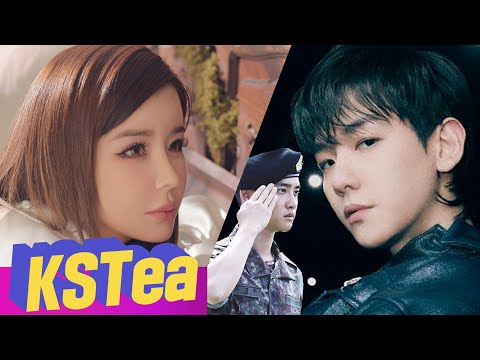 Park Bom Comeback Reaction / Idols Finish &amp;amp; Start Military Service! [KSTea]