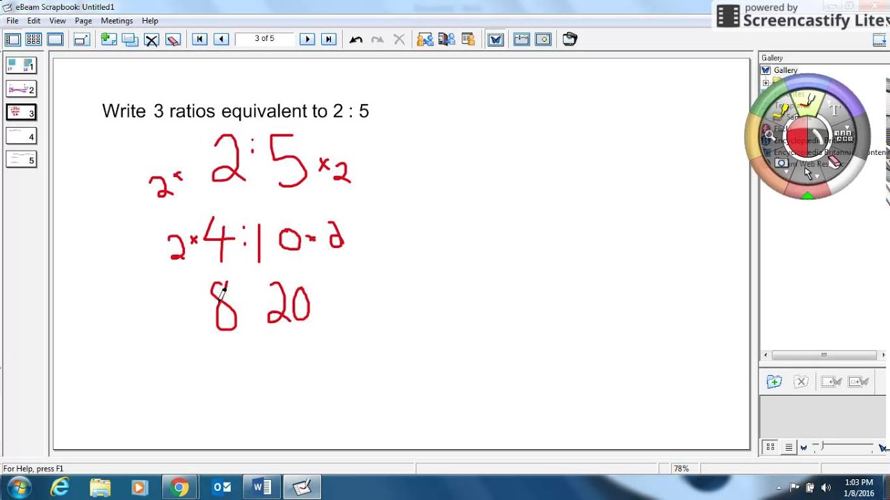 5 6 Equivalent Ratios Part 1 YouTube