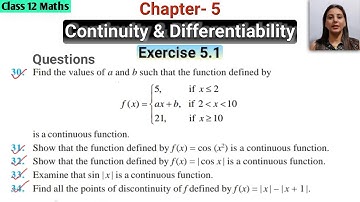 Continuity and Differentiability Class 12 Ex 5.1 Q30-Q34
