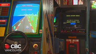 An arcade secures a win behind the bar