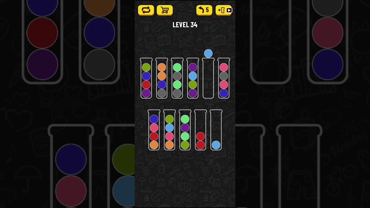 Ball Sort Puzzle - level 34 - YouTube