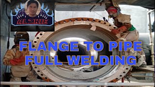 Smaw welding flange to pipe 48inch