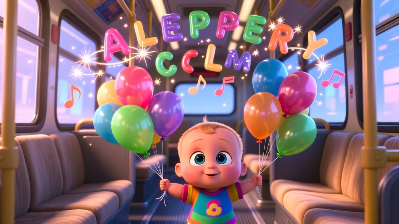 Учим алфавит: Большой автобус 🚌🔤 | Песенка про алфавит для детей | Веселое обучающее видео для до...