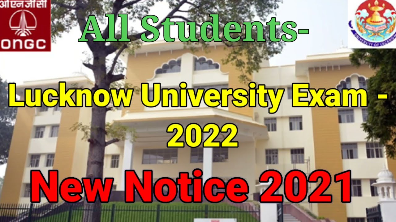 Lucknow University Exam date 2021-22 | LU News Today | Lucknow university UG & PG Students |