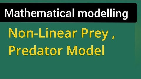 non linear prey predator model.