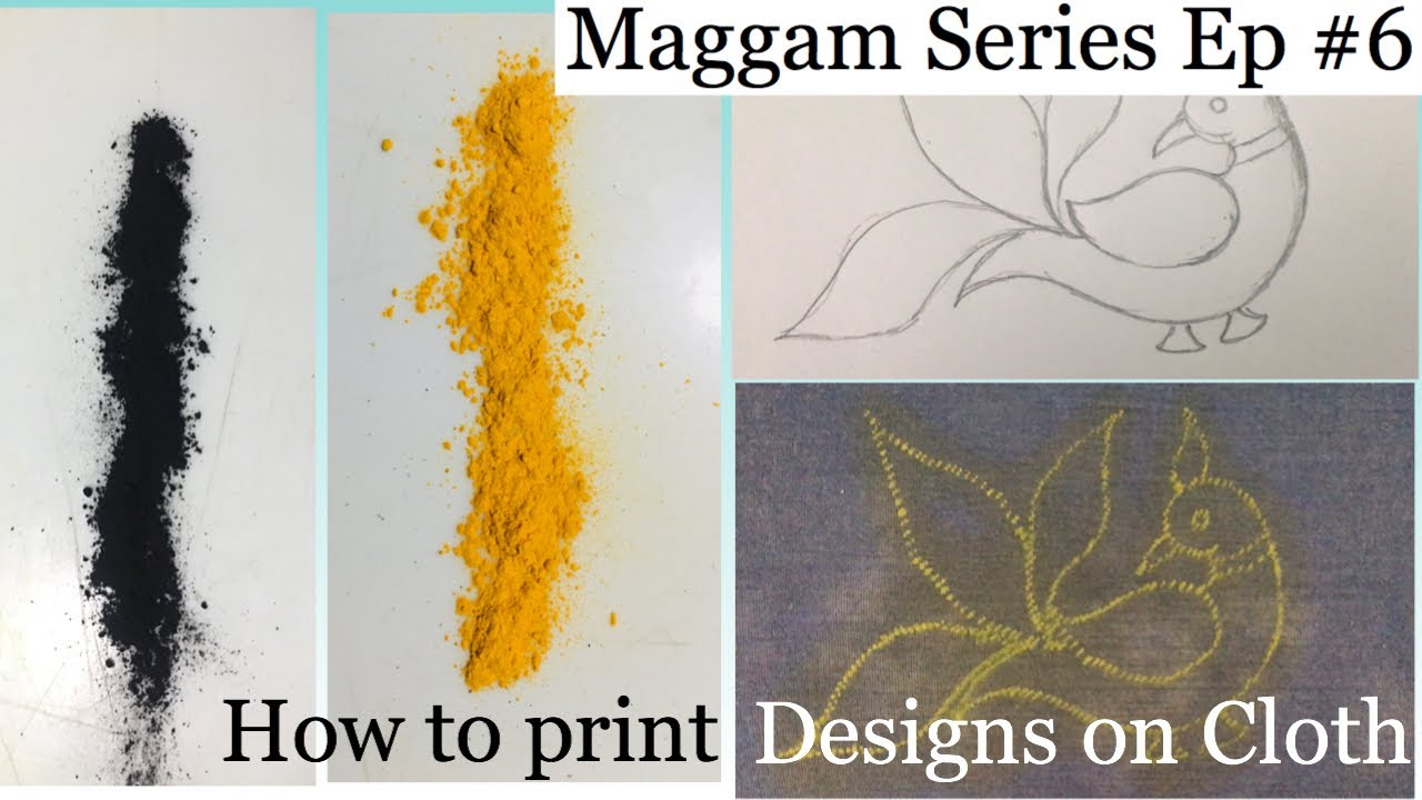 How to print a design on saree or blouse using tracing paper | Maggam works séries Ep #6