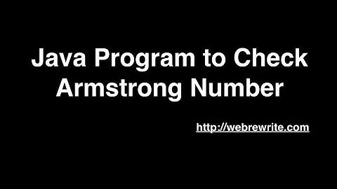 Armstrong Number in Java