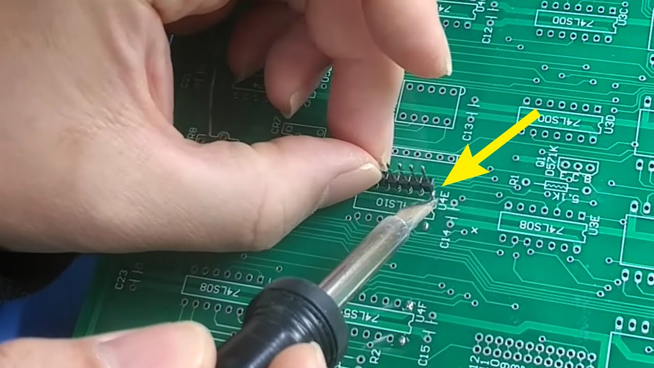 5.헤더 핀 쉽게 납땜하는방법.The easy way of header pin soldering.