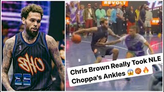 CHRIS BROWN VS NLE CHOPPA EM RACHÃO DE BASQUETE INTENSO * Feat