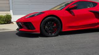 Vossen Hf-5 Gloss Black Torch Red Inner Barrel - Corvette C8 - Motorsports La