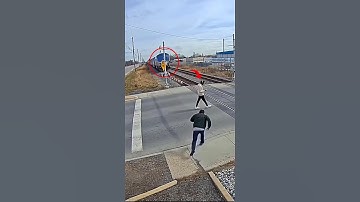 Heroic Rescue From Speeding Train — Just Inches Away! 😳 | #train #rescue #respect