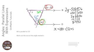 Angles: Parallel Lines With Expressions (Grade 4) - OnMaths GCSE Maths Revision