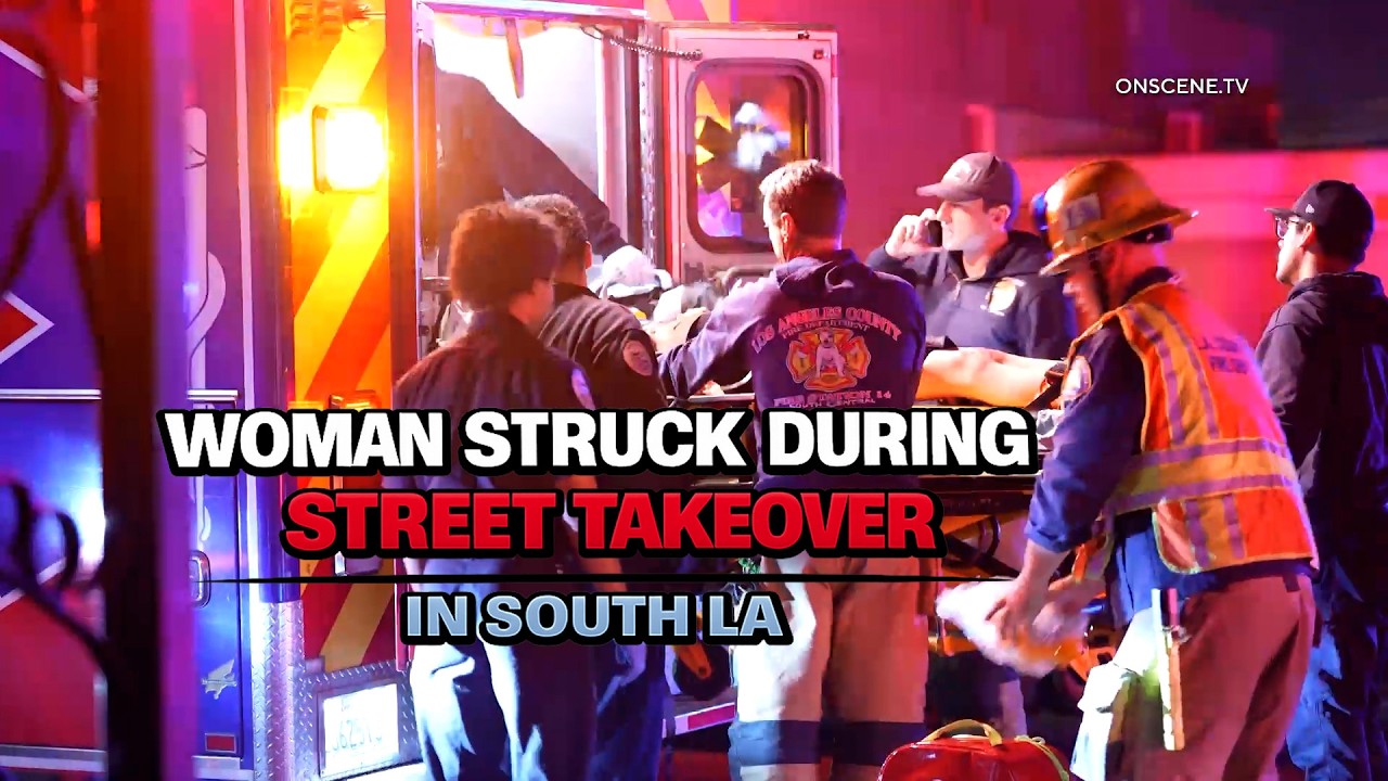 Woman Struck During Street Takeover in South LA - YouTube