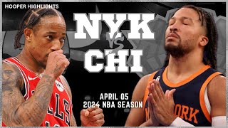 New York Knicks vs Chicago Bulls Full Game Highlights | Apr 5 | 2024 NBA Season