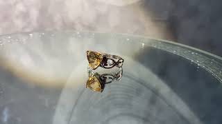 Citrine gemstone ring