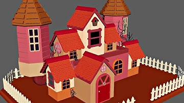 Stylized 3D House Modeling in Maya | Full Model Showcase 🏡✨