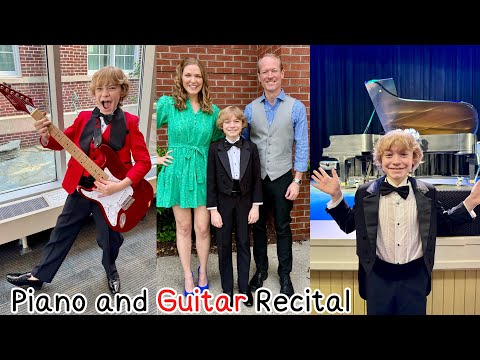 🎹🎶🤵🏼 Nolan was in his element on stage for his Piano + Guitar recital yesterday! 🎸😎🎵
