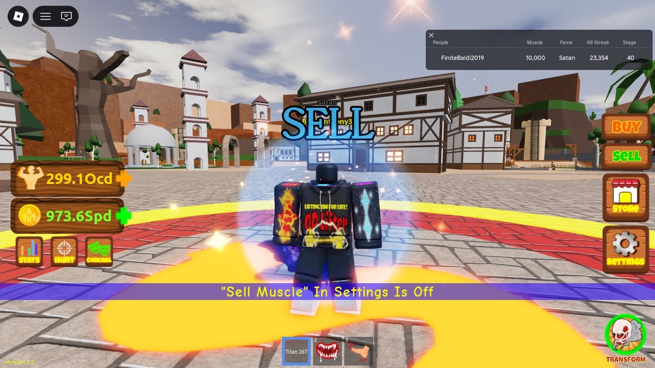 Roblox Biggest Titan Simulator Grinding for Stage 41