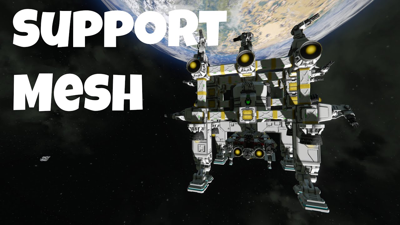 Large Grid Support Mesh for Small grid Ship - Space engineers - YouTube