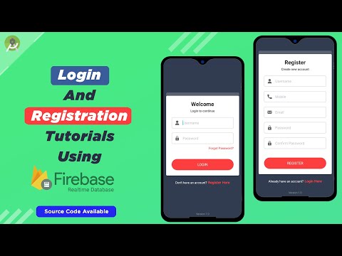 How to Login and Register using Firebase Realtime Database  | Android Firebase Tutorials - 01