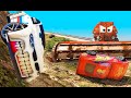 Cars Lightning McQueen and Monster BMW M4 Frank Colossus XXL Dinoco King 43 Tractor Tow Mater