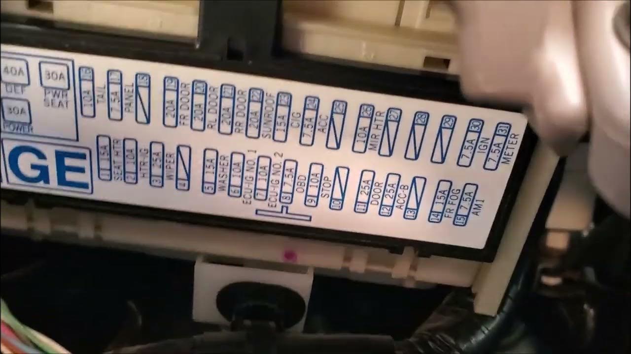 2012 Toyota Corolla Inside Fuse Box Location - YouTube