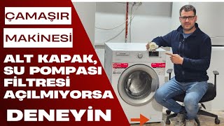 Çamaşır Makinesi Alt Kapağı Açılmıyorsa - Su Pompa Kapağı Filtresi Dönmüyorsa Çözümü Burada