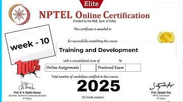 Training and Development week -10 Assignment Answers NPTEL2025