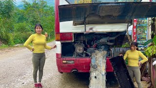 Restoring a large Hyundai vehicle, including engine start-up and maintenance.