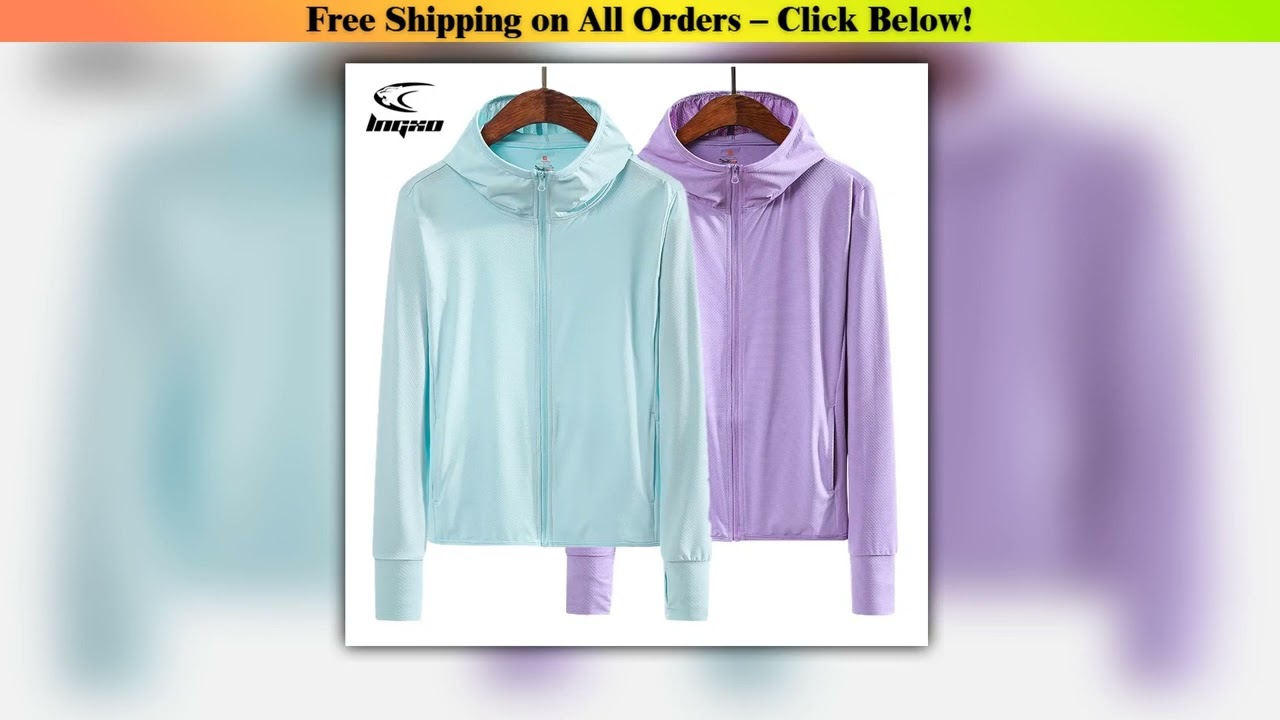 LNGXO Camping Hiking Jacket Women Quick Dry Hunting Clothes UV Protection Mesh Zipper Hooded