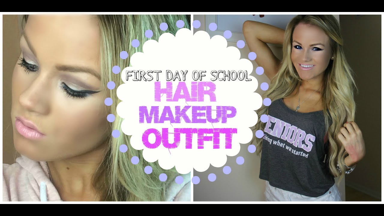 ♡ First Day of School Hair, Makeup, & Outfit! ♡