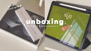  iPad Air 5 unboxing: 256gb space grey with Apple Pencil 2 + accessories
