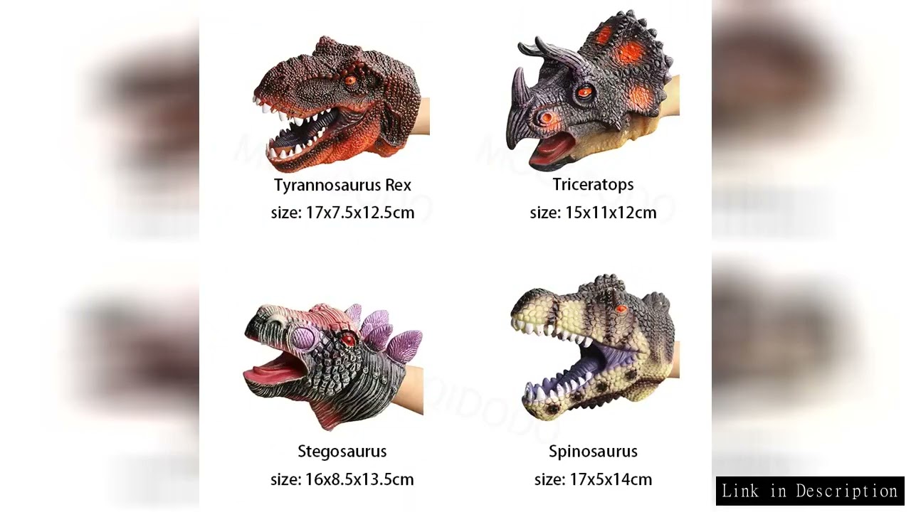 Hand Puppets Dinosaur head Model Toy T-Rex Dino Jurass Shark Tiger Park Dolls Dinosaur Worlds Soft P