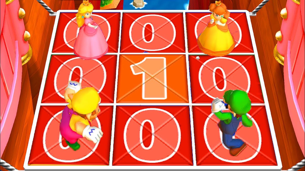 Mario Party The Top 100 Minigames - Peach Vs Daisy Vs Luigi Vs Wario (Master Difficulty)