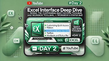 Excel Interface : Hide Ribbon, Customize Quick Access Toolbar & status bar | Excel Tutorial - #day 2