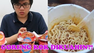 POP MIE GORENG DIKUAHIN?! ENAK GA?? - POP MIE PEDES GLEDEK